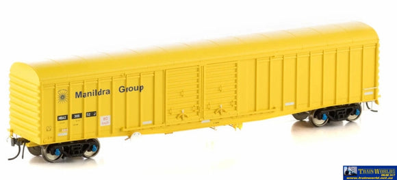 Aus-Wlv10 Auscision Mbax Type Louvre-Van With Curved-Roof (4-Pack) Yellow Manildra-Logo #30869E