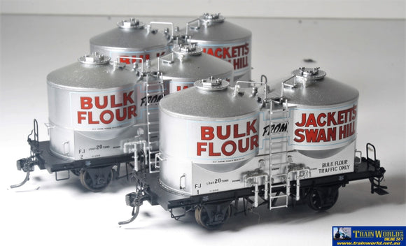 Aut-Fj01 Austrains Fj (4-Wheel) Flour-Hoppers (Pack A) Jackets Swan Hill Bulk Flour #fj1 Fj2 & Fj4