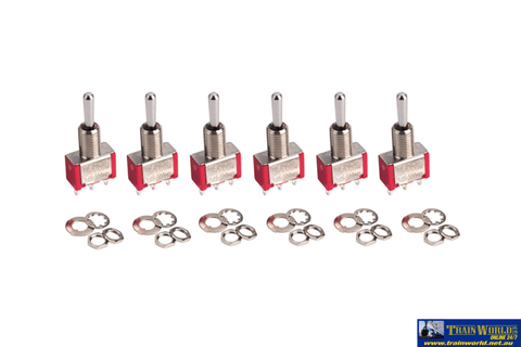 Dcd-Ats Dcc Concepts Alpha Sprung-Toggle Switch On-Off-On (6-Pack) Track/accessories
