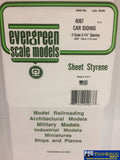 Eve-4067 Evergreen Polystyrene (Freight-Car Siding Sheet) Opaque White (O-Scale) 1.69Mm-Spacing