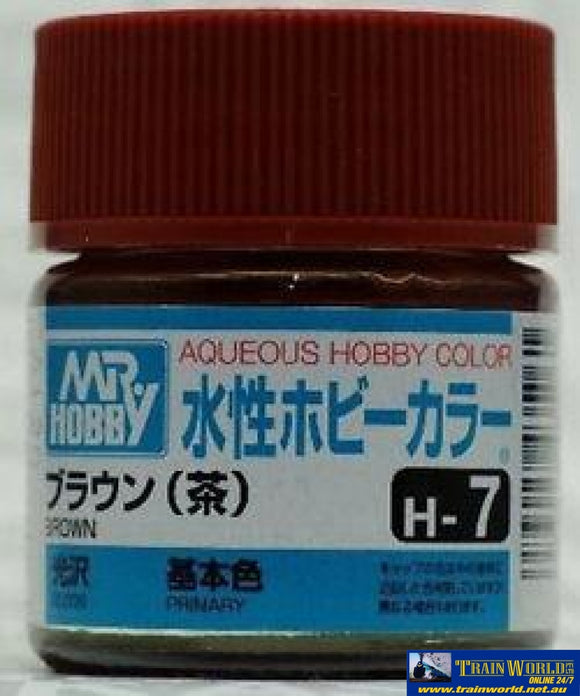 Gsi-H007 Gsi Creos Mr.hobby Aqueous Acrylic (Water) Paint Gloss H007 Brown 10Ml Glueandpaint