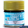 Gsi-H009 Gsi Creos Mr.hobby Aqueous Acrylic (Water) Paint Gloss H009 Metallic-Gold 10Ml Glueandpaint