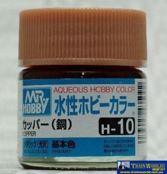 Gsi-H010 Gsi Creos Mr.hobby Aqueous Acrylic (Water) Paint Gloss H010 Metallic-Copper 10Ml