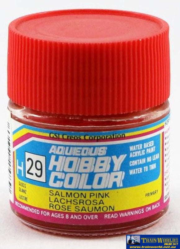 Gsi-H029 Gsi Creos Mr.hobby Aqueous Acrylic (Water) Paint Gloss H029 Salmon-Pink 10Ml Glueandpaint