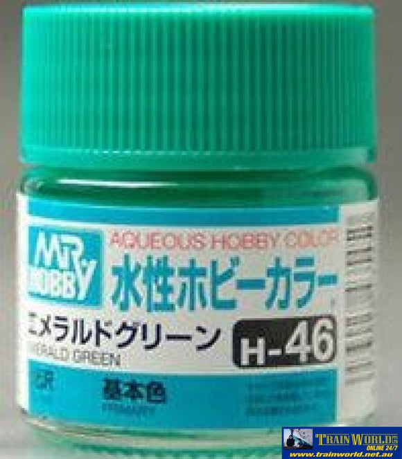Gsi-H046 Gsi Creos Mr.hobby Aqueous Acrylic (Water) Paint Gloss H046 Emerald-Green 10Ml Glueandpaint