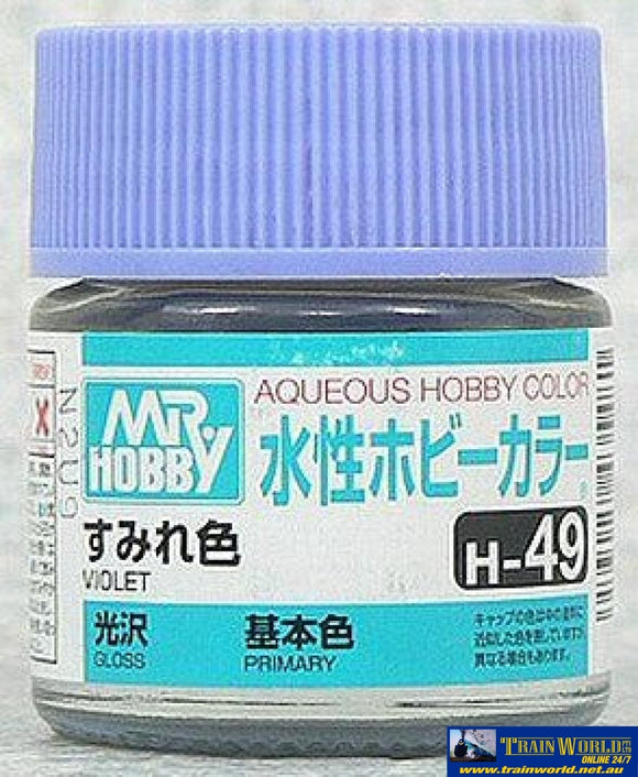 Gsi-H049 Gsi Creos Mr.hobby Aqueous Acrylic (Water) Paint Gloss H049 Violet 10Ml Glueandpaint