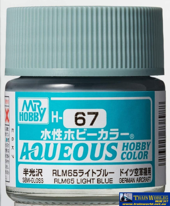 Gsi-H067 Gsi Creos Mr.hobby Aqueous Acrylic (Water) Paint Semi-Gloss H067 Rlm-65 Light-Blue (German