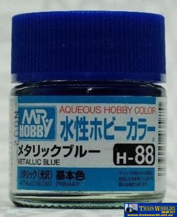 Gsi-H088 Gsi Creos Mr.hobby Aqueous Acrylic (Water) Paint Gloss H088 Metallic-Blue 10Ml Glueandpaint