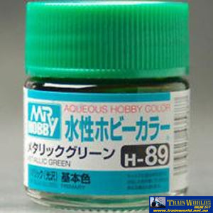 Gsi-H089 Gsi Creos Mr.hobby Aqueous Acrylic (Water) Paint Gloss H089 Metallic-Green 10Ml