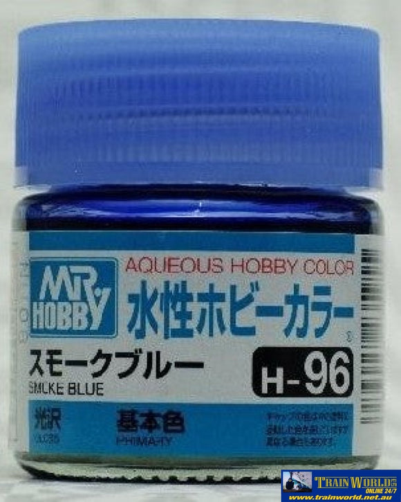 Gsi-H096 Gsi Creos Mr.hobby Aqueous Acrylic (Water) Paint Gloss H096 Smoke-Blue 10Ml Glueandpaint
