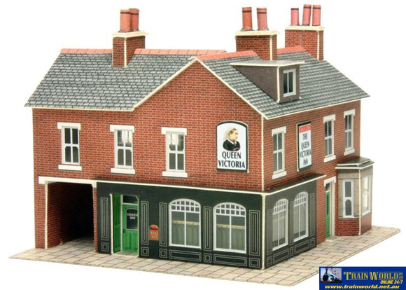 Met-Pn116 Metcalfe (Card Kit) Red-Brick Corner Shop & Pub N-Scale Structures