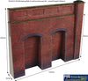 Met-Po244 Metcalfe (Card) Retaining-Wall (Red-Brick) Oo Scale Scenery