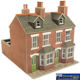 Met-Po261 Metcalfe (Card Kit) Terrace House (Red-Brick) Oo Scale Structures