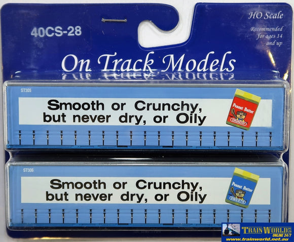 Otm-40Cs28 On Track Models 40 Curtain Sider Container Peanut Butter (Twin-Pack) Ho Scale
