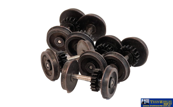 Plm-P1500 Powerline 48/81/g/bl Wheelsets With Gear (Blackened) Ho Scale. Part