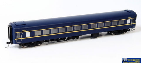 Plm-Pc500H Powerline Z-Type Carriage (Broad Gauge) #10Az First-Class Vr Blue/gold Art-Deco Ho Scale