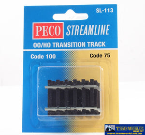 Psl-113 Peco Streamline Ho/oo Transition Track (Code 100 To Code 75) 40Mm Length Track/accessories