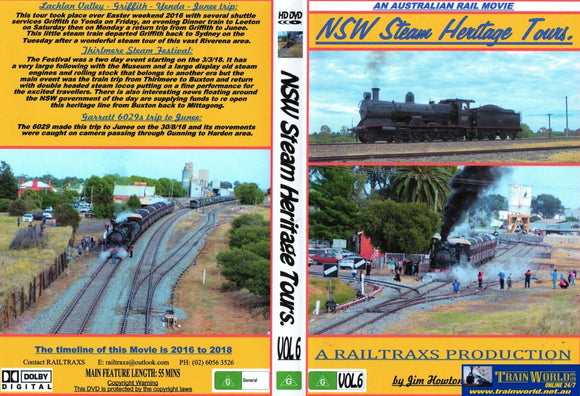 Rtx-Nswst Railtrax Productions Dvd Nsw Steam Heritage Tours Cdanddvd