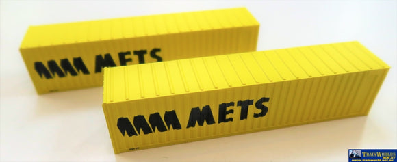 Sds-040030 Sds Models 40 Jumbo-Container K&w Mm Mets Pack-A (Twin-Pack) Ho Scale Containerandload