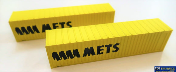 Sds-040032 Sds Models 40 Jumbo-Container K&w Mm Mets Pack-C (Twin-Pack) Ho Scale Containerandload