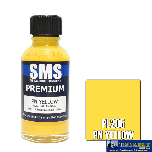 Sms-Pl205 The Scale Modellers Supply Premium Acrylic-Lacquer Paint Australian Rail Series Pn Yellow
