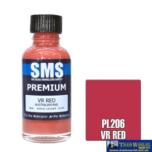 Sms-Pl206 The Scale Modellers Supply Premium Acrylic-Lacquer Paint Australian Rail Series Vr Red