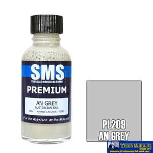 Sms-Pl209 The Scale Modellers Supply Premium Acrylic-Lacquer Paint Australian Rail Series An Grey
