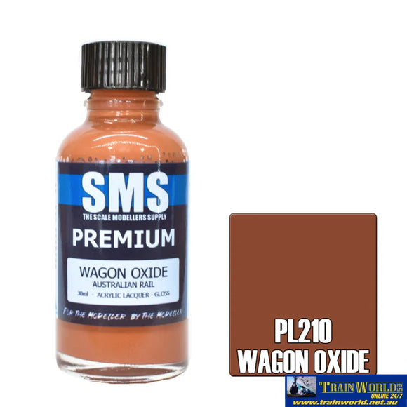 Sms-Pl210 The Scale Modellers Supply Premium Acrylic-Lacquer Paint Wagon Oxide 30Ml Glueandpaint