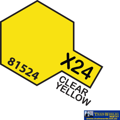 Tam-T81524 Tamiya Acrylic (Water) Paint Mini Gloss X-24 Clear Yellow 10Ml Glueandpaint