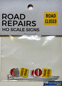 Ttg-003 The Train Girl -Signage- Road Repairs Pack Ho Scale Scenery