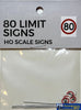Ttg-011 The Train Girl -Signage- 80Km/H Limit (4-Pack) Ho Scale Scenery