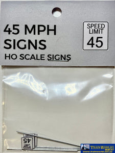 Ttg-014 The Train Girl -Signage- 45Mph Limit (4-Pack) Ho Scale Scenery