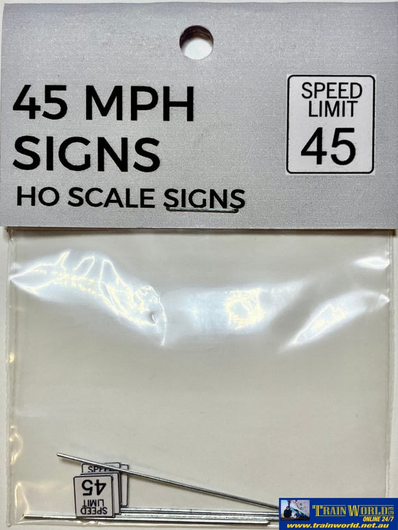 Ttg-014 The Train Girl -Signage- 45Mph Limit (4-Pack) Ho Scale Scenery