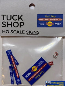 Ttg-040 The Train Girl -Signage- Áussie Advertising Tuck Shop (6-Pack) Ho Scale Scenery