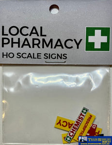 Ttg-041 The Train Girl -Signage- Áussie Advertising Pharmacy (6-Pack) Ho Scale Scenery