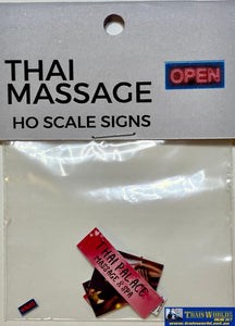 Ttg-044 The Train Girl -Signage- Áussie Advertising Massage Spa (6-Pack) Ho Scale Scenery