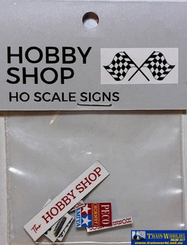 Ttg-046 The Train Girl -Signage- Áussie Advertising Hobby Shop (6-Pack) Ho Scale Scenery