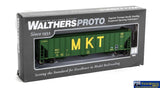 Wal-106164 Walthers-Proto 58 Evans 4780 Cu Ft 3-Bay Covered Hopper M-K-T Ho Scale Rolling Stock