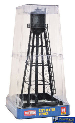 Wal-2825 Walthers Cornerstone Built Ups City Water Tower Black Ho Scale Structures