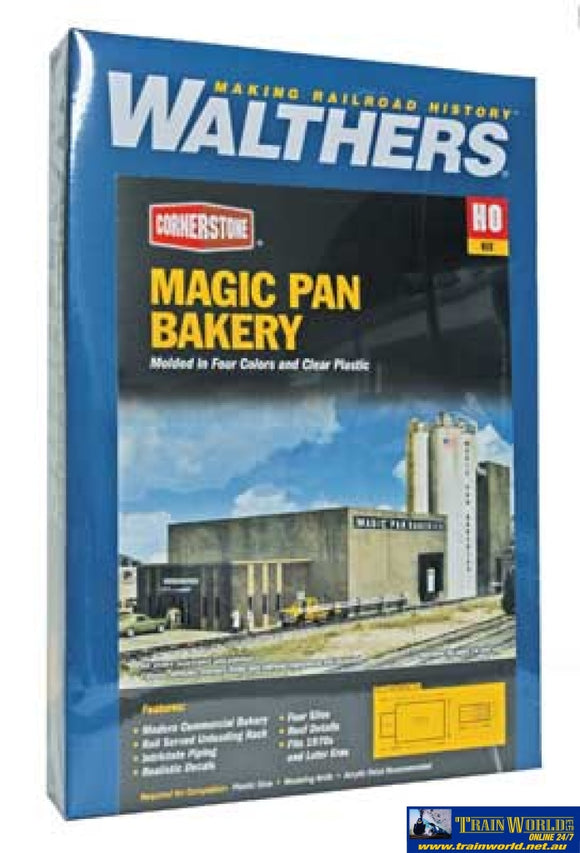 Wal-2915 Walthers Cornerstone Kit Magic Pan Bakery Ho Scale Structures