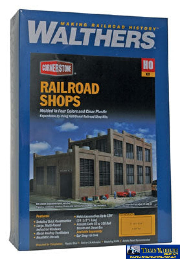 Wal-2970 Walthers Cornerstone Kit Railroad Shops Ho Scale Structures