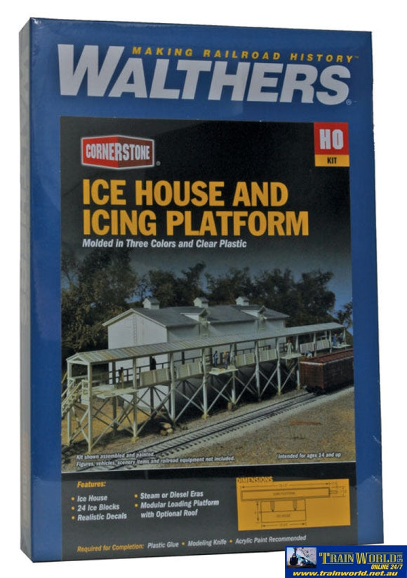 Wal-3049 Walthers Cornerstone Kit Ice House & Icing Platform Ho Scale Structures