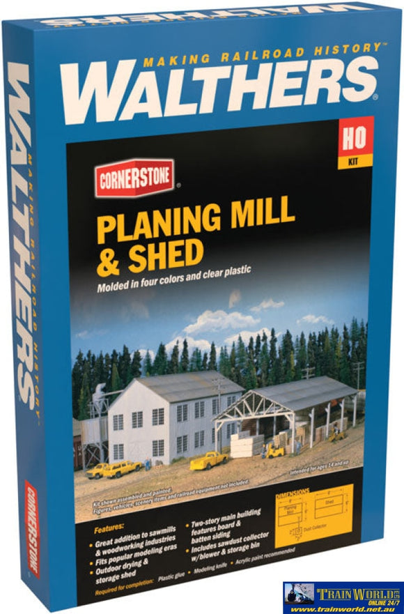 Wal-3059 Walthers Cornerstone Kit Planing Mill & Shed Ho Scale Structures