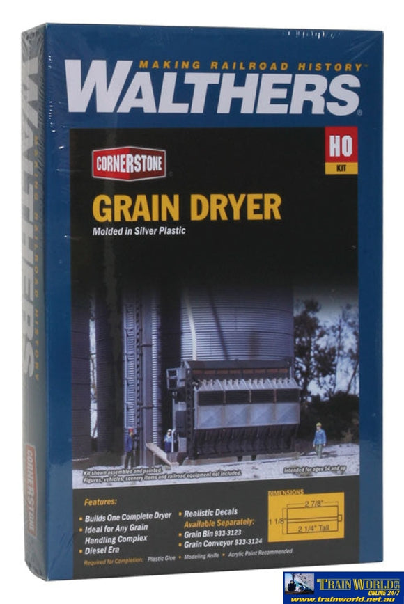 Wal-3128 Walthers Cornerstone Kit Grain Dryer Ho Scale Structures