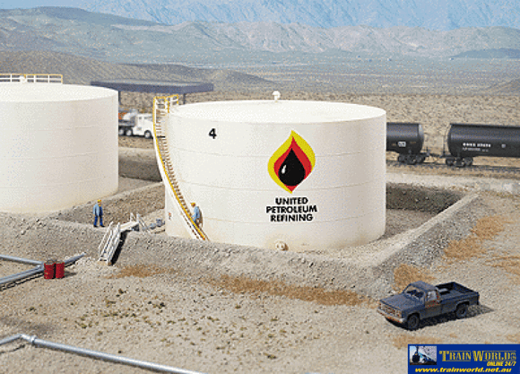 Wal-3167 Walthers Cornerstone Kit Wide Oil Storage Tank W/berm Ho Scale Structures