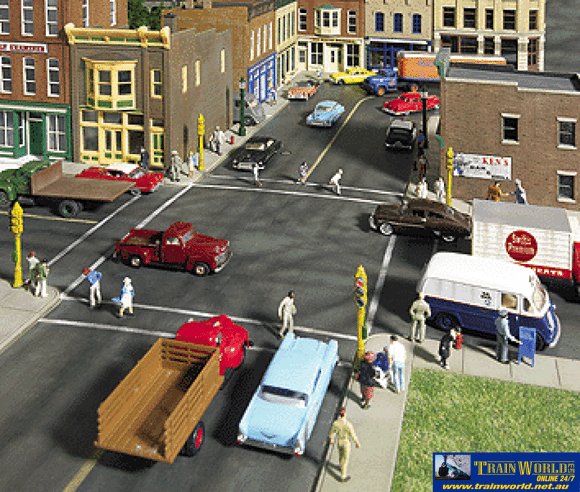 Wal-3195 Walthers Cornerstone Kit Asphalt Street System Straight Sections Ho Scale Structures