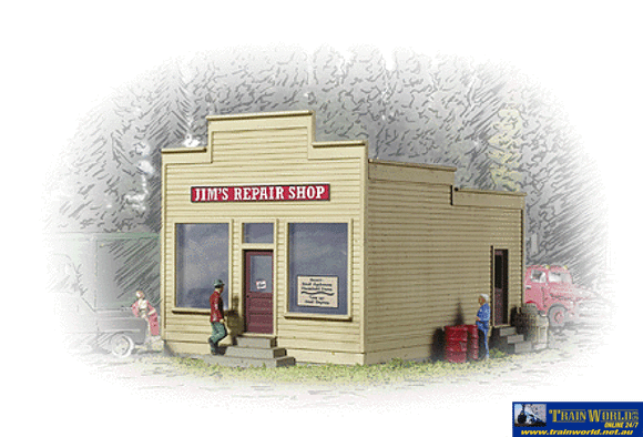 Wal-3229 Walthers Cornerstone Kit Jims Repair Shop N Scale Structures