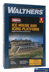 Wal-3245 Walthers Cornerstone Kit Ice House & Icing Platform N Scale Structures