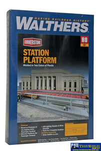 Wal-3391 Walthers Cornerstone Kit Station Platform Ho Scale Structures
