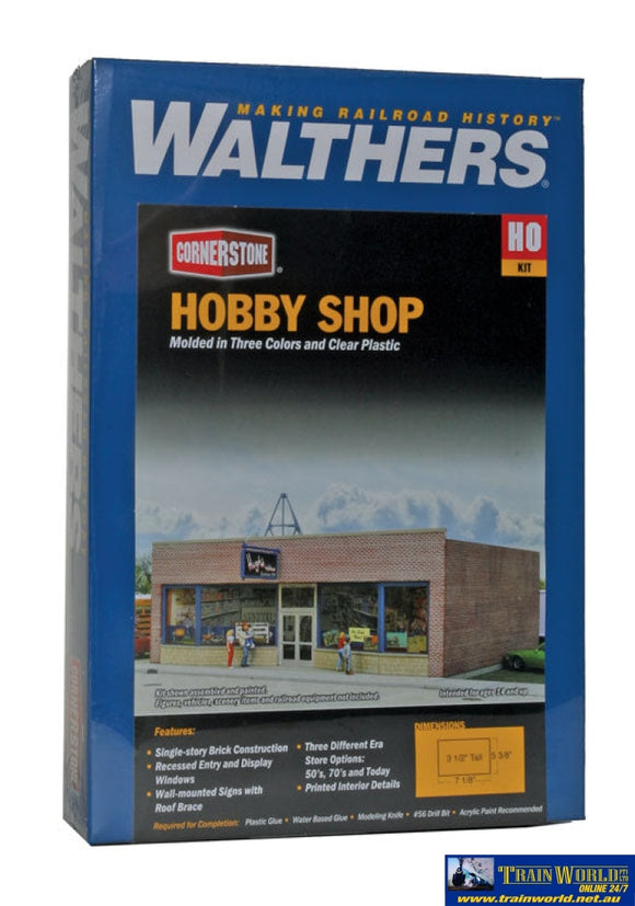 Wal-3475 Walthers Cornerstone Kit Hobby Shop Ho Scale Structures